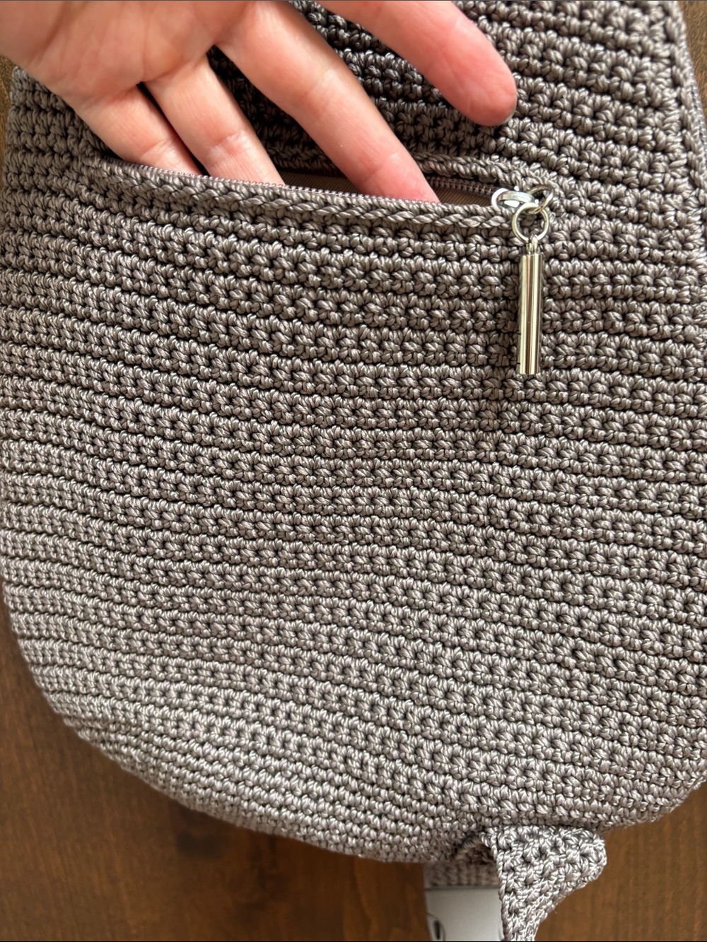 The Sak Geo Taupe Sling Bag - Picture 7 of 14
